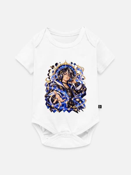 Himmlische Kunst und Astrologie × Musik - Baby Premium Kurzarmbody - Weiß