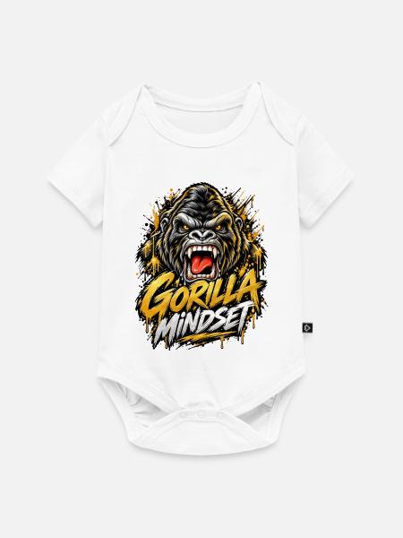Gorilla Mindset - Baby Premium Kurzarmbody - Weiß