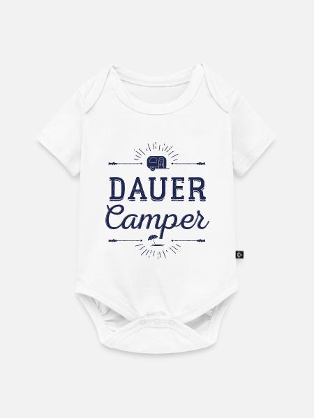 Dauercamper - Baby Premium Kurzarmbody - Weiß