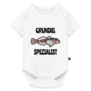 Grundel Spezialist - Lustiges Geschenk für Angler - Baby Premium Kurzarmbody - Weiß - Vorne