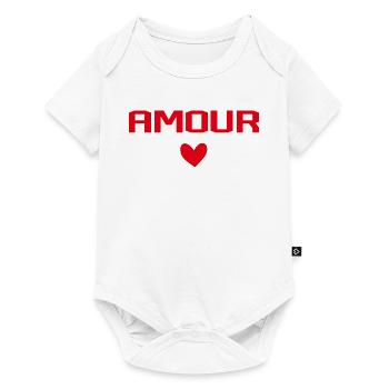 Amour Cœur - Body à manches courtes Premium Bébé - blanc - Devant