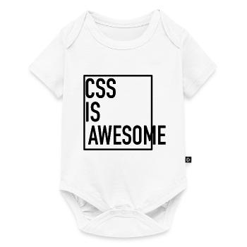 CSS is Awesome! (Even When It Overflows) - Baby Premium Kurzarmbody - Weiß - Vorne