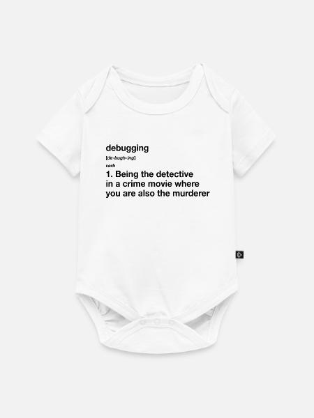 Debugging Definition - Baby Premium Kurzarmbody - Weiß