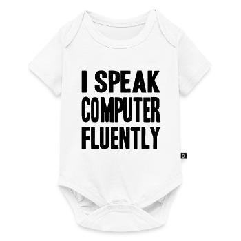 I speak computer fluently - Baby Premium Kurzarmbody - Weiß - Vorne