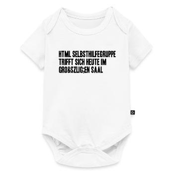 html selbsthilfegruppe heute im großen Saal - Baby Premium Kurzarmbody - Weiß - Vorne