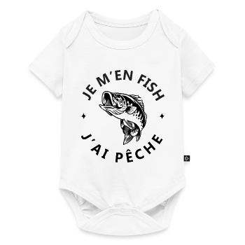 Je m en fish j ai pêche pour pêcheur - Body à manches courtes Premium Bébé - blanc - Devant