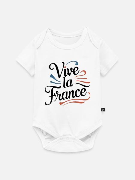 Es lebe Frankreich - Baby Premium Kurzarmbody - Weiß