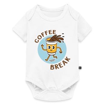 coffee break - Body à manches courtes Premium Bébé - blanc - Devant
