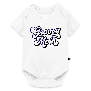 Groovy Moin | Farben änderbar - Baby Premium Kurzarmbody - Weiß - Vorne