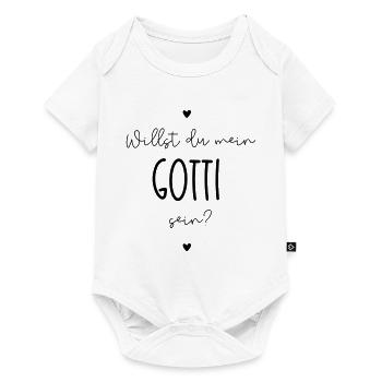 Willst du mein Gotti sein? - Baby Premium Kurzarmbody - Weiß - Vorne