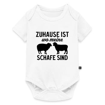Zuhause ist wo meine Schafe sind - Baby Premium Kurzarmbody - Weiß - Vorne