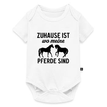 Zuhause Ist Wo meine Pferde Sind - Baby Premium Kurzarmbody - Weiß - Vorne