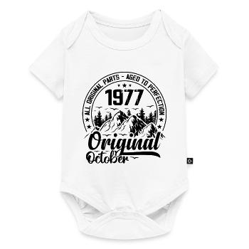 1977 octobre Original 47 Ans cadeau Anniversaire - Body à manches courtes Premium Bébé - blanc - Devant