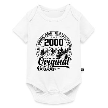 2000 October Original: 24 Years Birthday Gift - Baby Premium short-sleeve bodysuit - white - Front