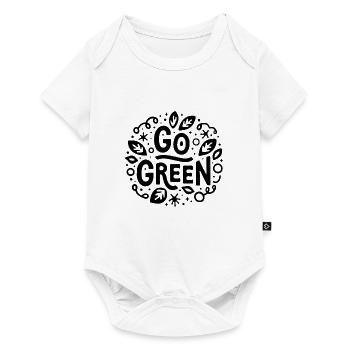 Go green activiste militant écologique - Body à manches courtes Premium Bébé - blanc - Devant