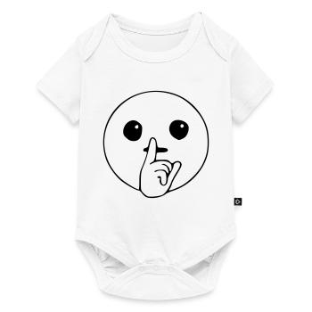 Emoji Silent Sketch Black - Baby Premium short-sleeve bodysuit - white - Front