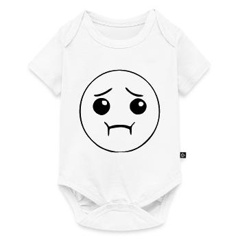 Emoji disgusted sketch black - Baby Premium short-sleeve bodysuit - white - Front