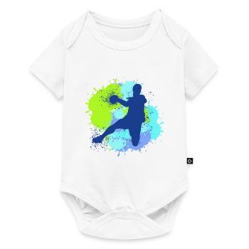 Handball, Handball, Graffiti, Painting, Colorful - Baby Premium short-sleeve bodysuit - white - Front