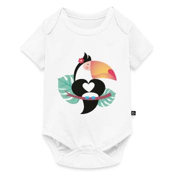 TUCAN IN LOVE - Baby Premium Kurzarmbody - Weiß - Vorne