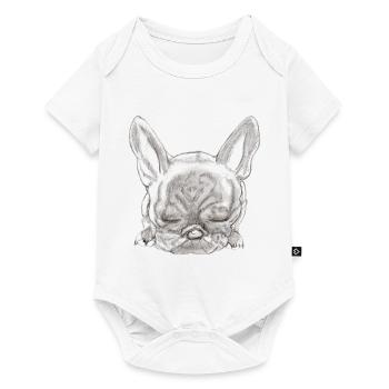 Bouledogue Français Bully Frenchie - Body à manches courtes Premium Bébé - blanc - Devant