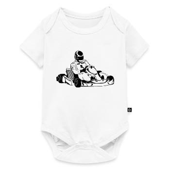 GoKart - Kart - Karting - Kart de course - Body à manches courtes Premium Bébé - blanc - Devant
