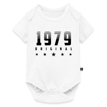 Farbe änderbar | Original 1979 Geburtsjahr - Baby Premium Kurzarmbody - Weiß - Vorne