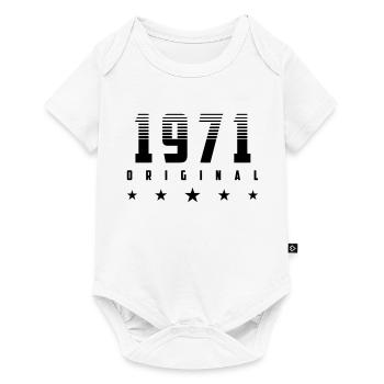 Farbe änderbar | Original 1971 Geburtsjahr - Baby Premium Kurzarmbody - Weiß - Vorne