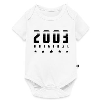 Original 2003 Année de naissance | Couleur modifiable - Body à manches courtes Premium Bébé - blanc - Devant