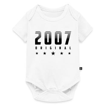 Année de naissance originale 2007 | Couleur modifiable - Body à manches courtes Premium Bébé - blanc - Devant