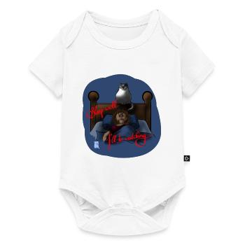 Sleep weIl - I'll be watching - Baby Premium Kurzarmbody - Weiß - Vorne