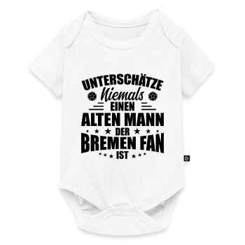 Old Man - Bremen Fan - Retro Vintage Football - Baby Premium short-sleeve bodysuit - white - Front