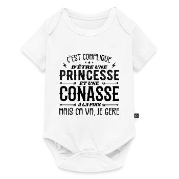 C'est Compliqué d etre Princesse et Conasse - Body à manches courtes Premium Bébé - blanc - Devant