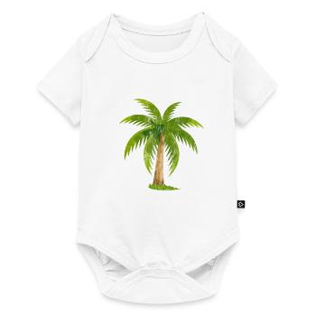 Palm distressed look - Baby Premium short-sleeve bodysuit - white - Front