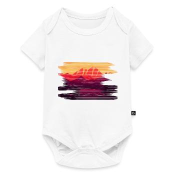 Landscape mountains painting gift idea - Baby Premium short-sleeve bodysuit - white - Front