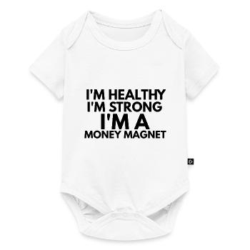 healthy strong money magnet - Body à manches courtes Premium Bébé - blanc - Devant