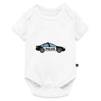 Voiture de police voiture de police pour enfants garçons - Body à manches courtes Premium Bébé - blanc - Devant
