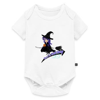 sorcière volante en formation Halloween Design - Body à manches courtes Premium Bébé - blanc - Devant