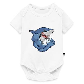 Shark Shark Muscles Bodybuilding Fitness Gym - Body à manches courtes Premium Bébé - blanc - Devant