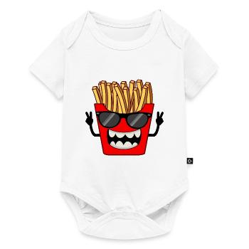 French fries with sunglasses Funny Cool - Baby Premium short-sleeve bodysuit - white - Front