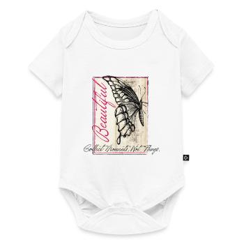 Butterfly Poetry Retro Vintage - Baby Premium short-sleeve bodysuit - white - Front