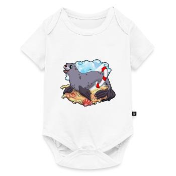 Süße Robbe |Yolo-Artwork - Baby Premium Kurzarmbody - Weiß - Vorne