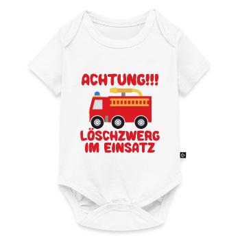 Feuerwehr Feuerwehrauto Löschzwerg für Kinder Baby - Baby Premium Kurzarmbody - Weiß - Vorne