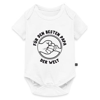 Für den besten Papa der Welt - Baby Premium Kurzarmbody - Weiß - Vorne