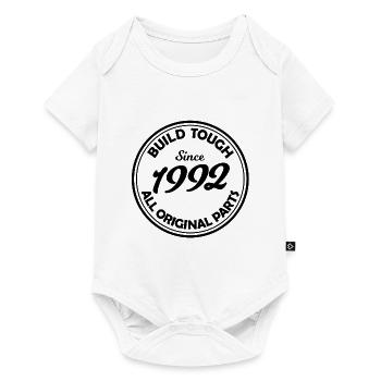 Geboren in 1992 - Baby Premium Kurzarmbody - Weiß - Vorne