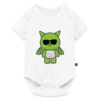 Little Dragon Motif Baby Young Sweet Green cool - Baby Premium short-sleeve bodysuit - white - Front