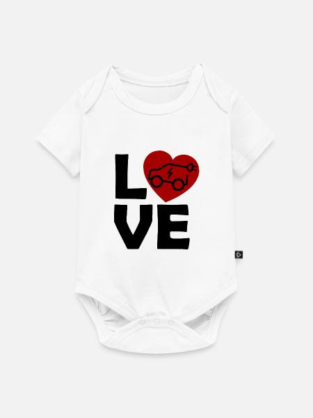 Elektro Liebe - Baby Premium Kurzarmbody - Weiß