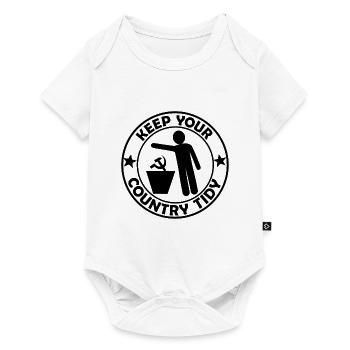 Halte die Umwelt rein - Baby Premium Kurzarmbody - Weiß - Vorne