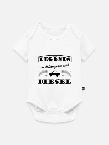 Der Diesel Fahrer - Baby Premium Kurzarmbody - Weiß