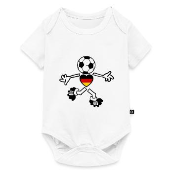 A heart for German football - Baby Premium short-sleeve bodysuit - white - Front
