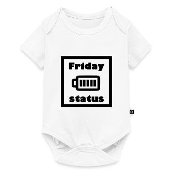 Immer freitags - Baby Premium Kurzarmbody - Weiß - Vorne